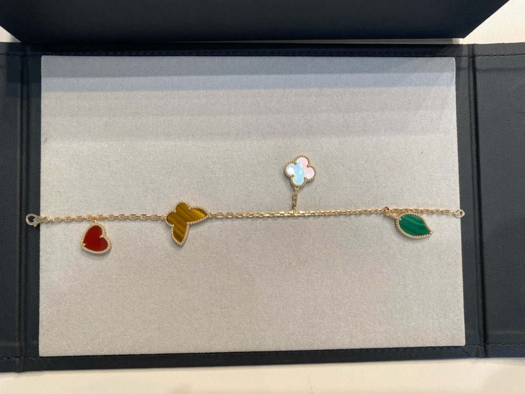 VCA 4 motifs Spring bracelet - Yellow gold