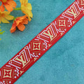 Louis Vitton ribbon Red, 2.5cm X 1 Yard, sell by the yard - 1 Side Brand New