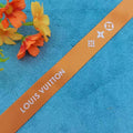 LV Louis Vuitton Orange Ribbon, 2cm x 1 yard - sell by yard