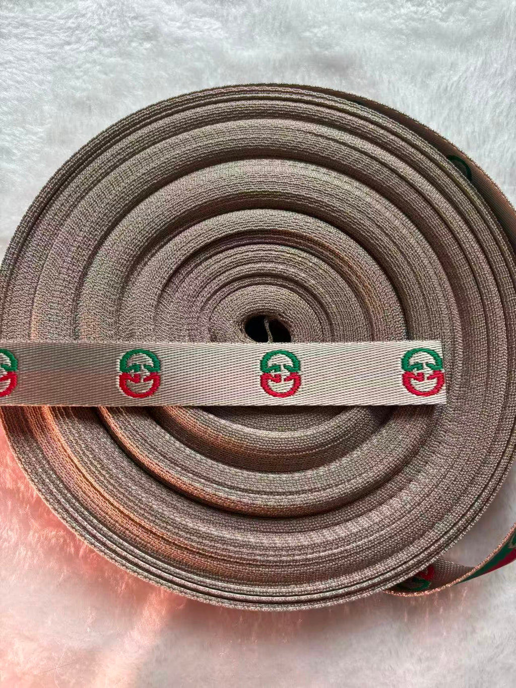 GUCCI ribbon Grenn-Red, 2cm X 1 Yard, sell by the yard - 1 Side Brand New