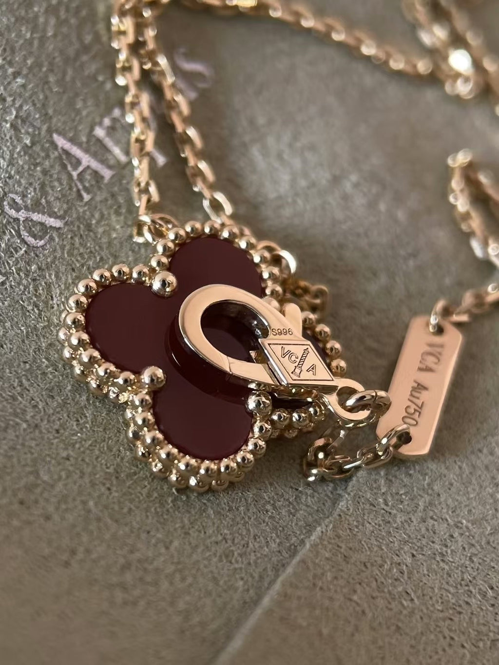 Carnelian 1 Motif Lucky Necklace  Yellow Gold 15mm