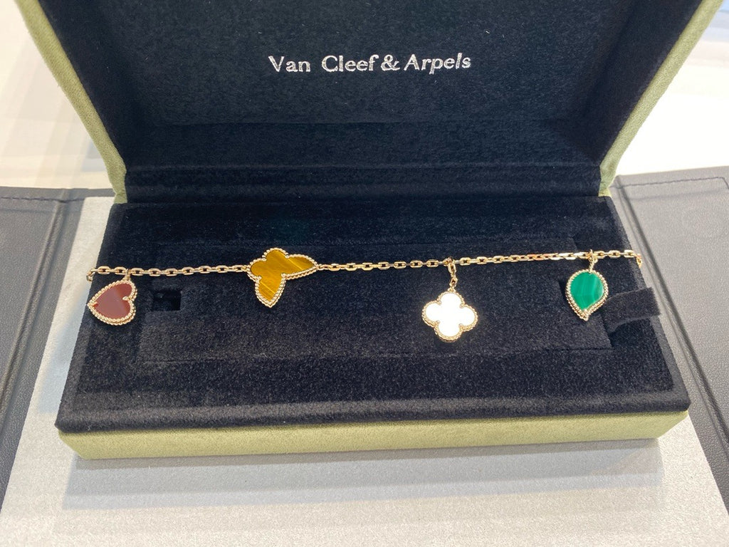 VCA 4 motifs Spring bracelet - Yellow gold