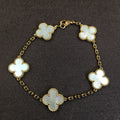 5 motif clover Mother of pearl Bracelet